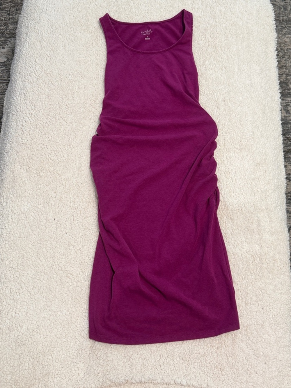 Maternity Magenta Tank Dress -  Women's Dress